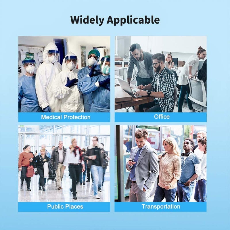 Sable Kids Safety Face Shield 10 Pack - Reusable, Adjustable, Transparent, Full Face Cover, Anti-Saliva, Windproof, Dustproof, Eyes and Face Protection - Image 5