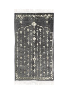 MANASEK Prayer Mat from the Eylul collection with a bag from the local brand Manasek | Original Saudi products | Made of polyester, cotton, and soft chenille fabric, comfortable and practical - 70 x 120 cm  - Image 1