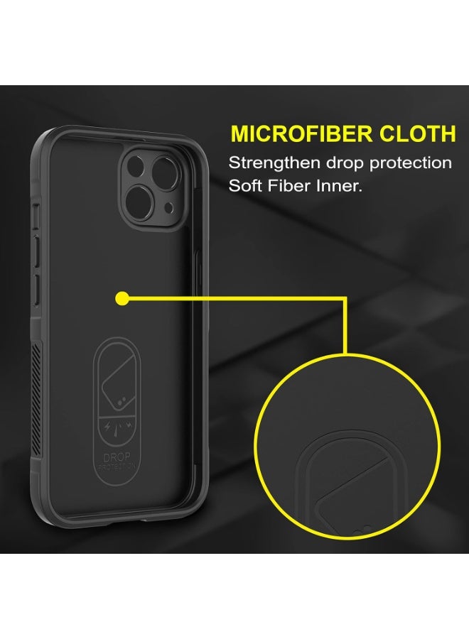 Premium Protection Back Silicone Case Compatible with Iphone 15 Magic Shield Shockproof Case with Camera Protection (Black) - Image 4