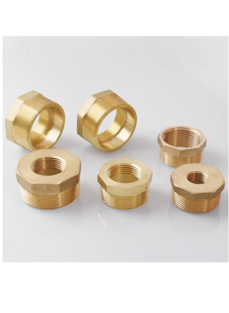 GA  Brass Reducer Bush Bsp Male3/8 inch Thread To Female 1/4 inc Thread Reducing Bush Hex Reducer Bushing  M 3/8 Inch*F1/4 inch - Image 2