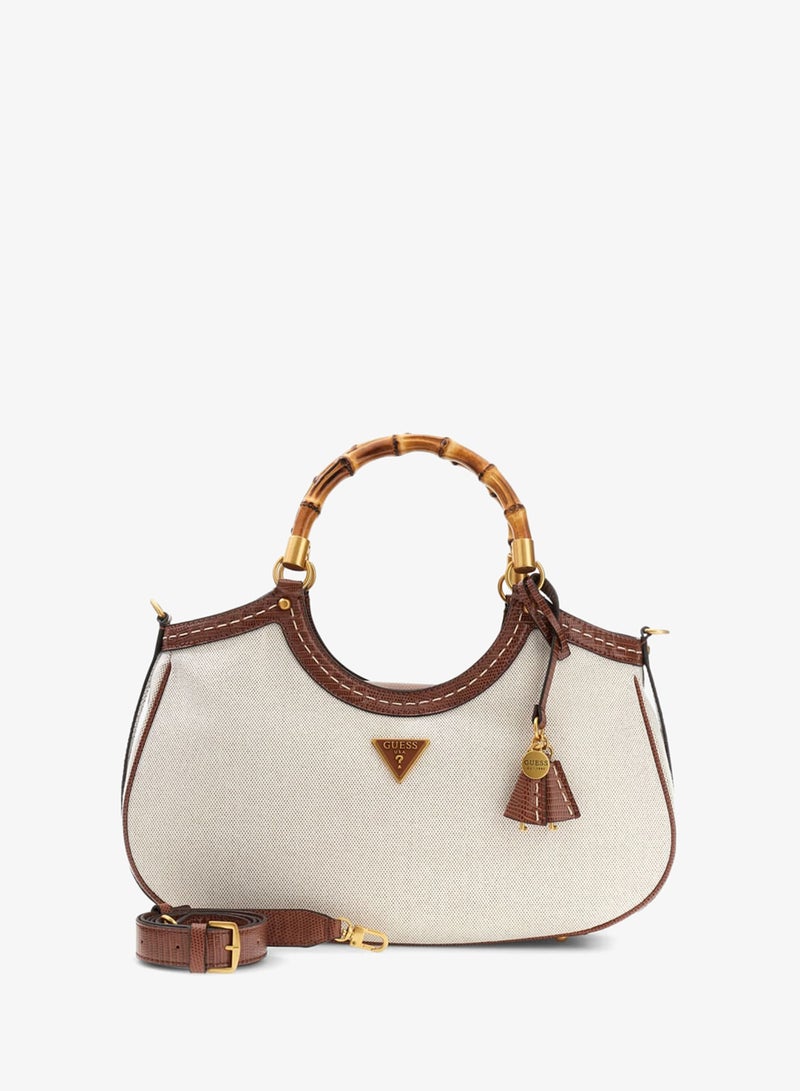 GUESS Zabry Large Bamboo Satchel Bag - Image 1