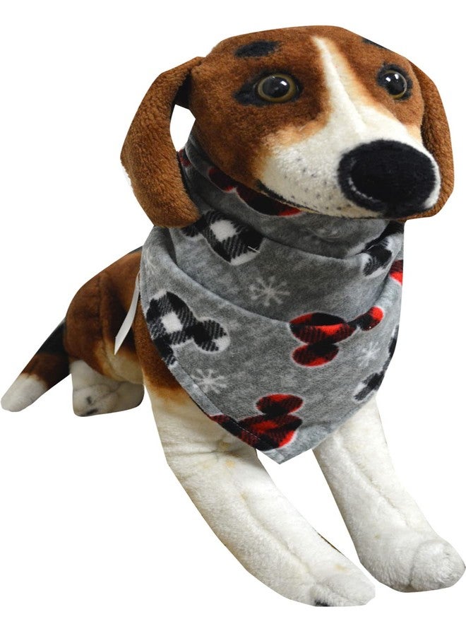 Briefly Stated Pets Mickey Mouse Plaid Ears Merry Christmas Pet Bandana (One Size) - Image 1