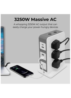 Generic Promate PowerTower, 14-in-1 Heavy Duty Power Station, 3250W Massive AC Output, 3 USB Ports, USB-C Power Delivery, Overload Protection  - Image 3