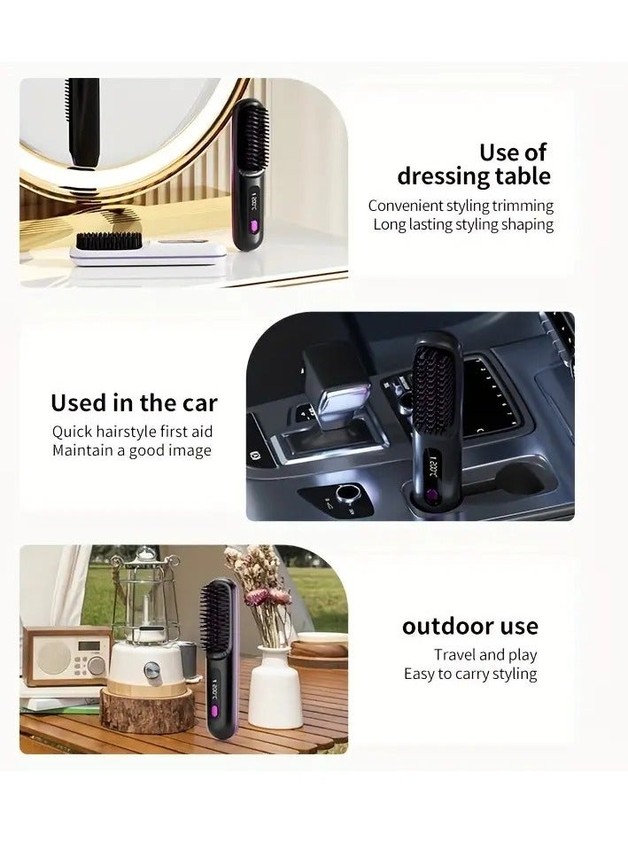 general Cordless Hair Straightener for Women - 3 Heat Levels, Negative Ion Technology, Anti-Scald, USB Rechargeable, LED Display, Portable Design for Home and Travel, Perfect Gift - Image 5