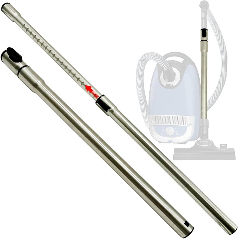 GHAMADE 35mm Stainless Steel Vacuum Extension Wand Replacement, 1 3/8 inch (1.37") Diameter, Extends Up to 41.7" Long, Compatible with 1-3/8" Accessories - Non-Electric Telescopic Metal Tube - Image 1