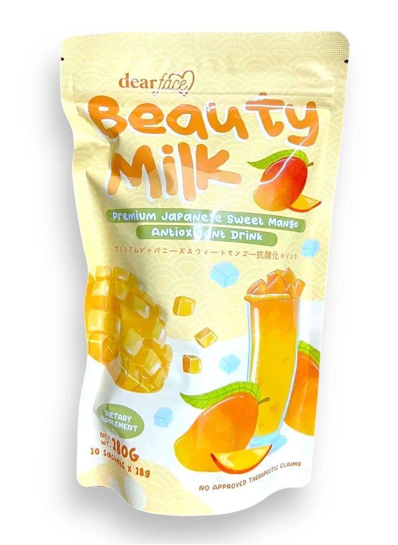 dear face Dear Face Beauty Milk Premium Japanese Sweet Mango Antioxidant Drink 180g  - Image 1