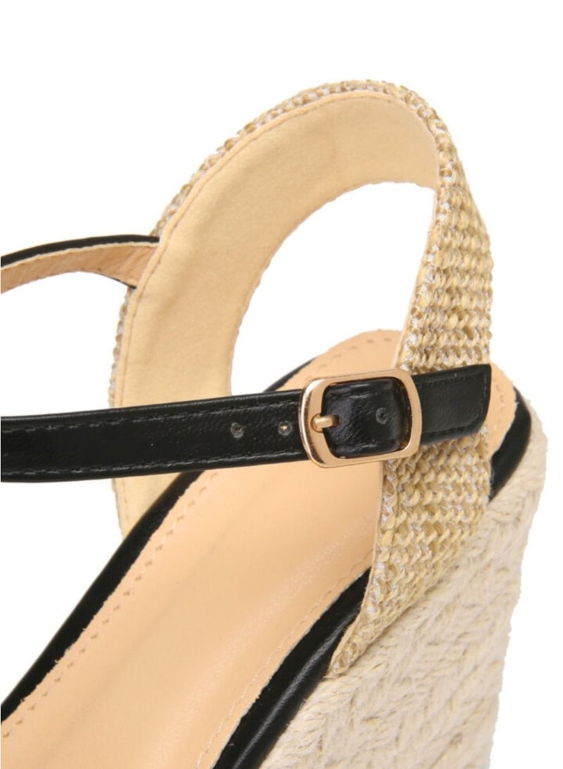 Sharpdo Closed Toe Espadrille Wedges Sandals - Image 3