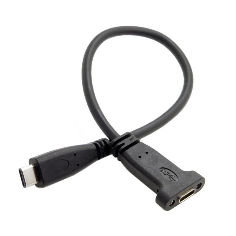 chenyang CY USB C to C Cable USB 31 Type C Male to Female Data Extension Cable with Panel Mount Screw Hole - Image 2