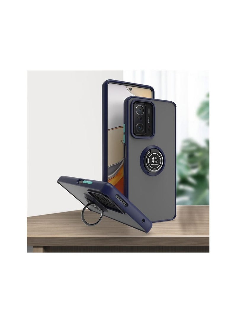 S-TOP Samsung Cover With Magnet Ring A03/A12/ A33 5G/s21 FE/ Navy Color - Image 2