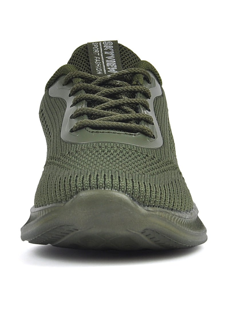 Sky View SKYVIEW Children's Sports Shoes Boys And Girls Knitted Mesh Sports Shoes Kid Breathable Lightweight Running Shoes Children's Fashionable Sports And Leisure Shoes Green  - Image 3