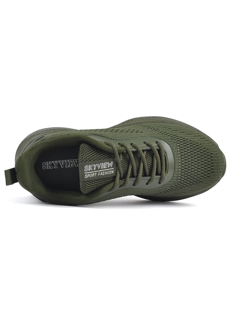 Sky View SKYVIEW Children's Sports Shoes Boys And Girls Knitted Mesh Sports Shoes Kid Breathable Lightweight Running Shoes Children's Fashionable Sports And Leisure Shoes Green  - Image 5