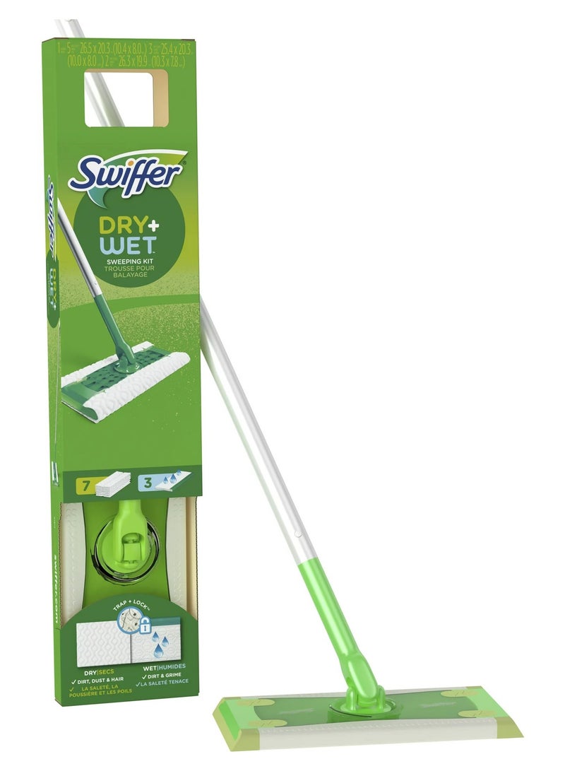 مجموعة أدوات التنظيف والمسح للأرضيات 2 في 1 الجافة والرطبة متعددة الأسطح - Image 1