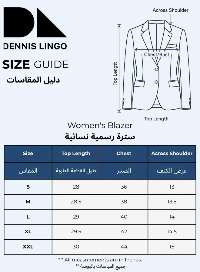 دينيس لينغو بليزر نسائي زيتوني بوليستر 100% بقصة عادية