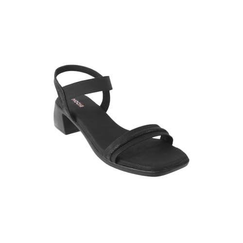Mochi Women Black Chic Casual Mid-Heel Sandals UK/3 EU/36 (33-844) - Image 3