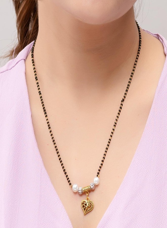 Heeva Creation Stylish Plated Mangalsutra Necklace With Multi Colour Pendant Black Bead Chain For Woman And Girls,(Colour-Multi),Pack Of 1 - Image 4