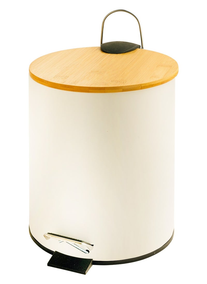 BASURRAH - Waste basket with wooden lid 5 litres - Image 1
