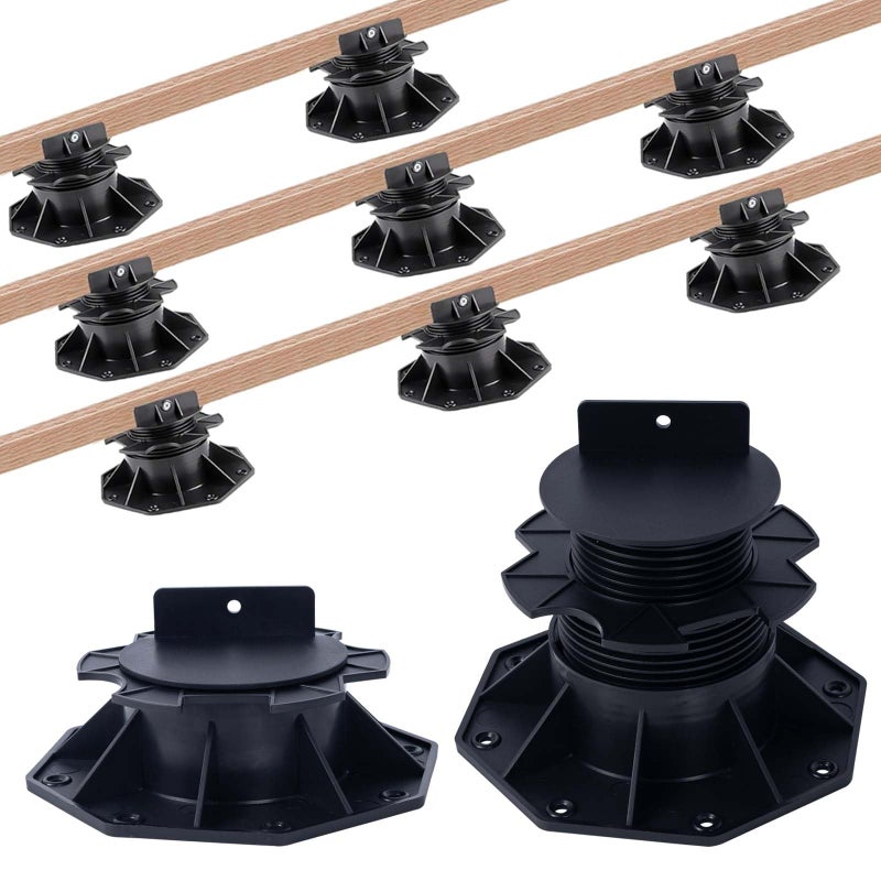 PHLKJL 10 Pack Adjustable Plastic Pedestal Paver,Floor Slate Support Floor Lift,Deck Support Floor Raising,Deck Foundation Base Support,Adjustment Raising from 2-3/8" to 5-1/2" - Image 1