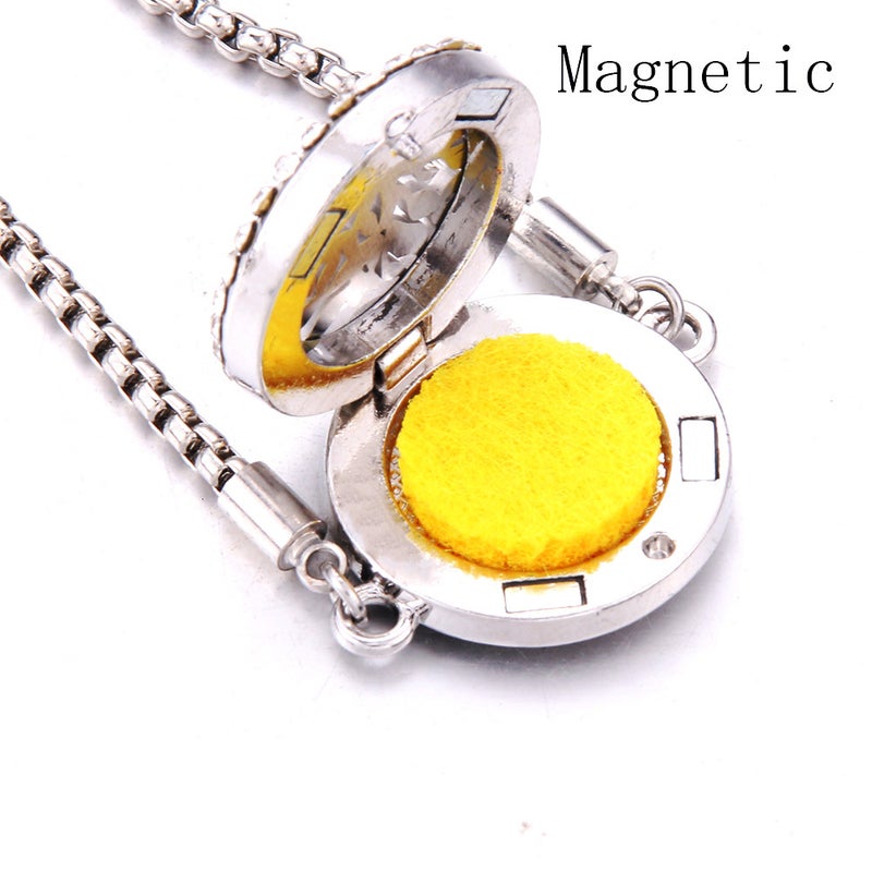 Diamond-Encrusted Titanium Steel Hollow Aromatherapy Openable Essential Oil Bracelet Life Tree Adjustable Size Perfume Bracelet - Image 5