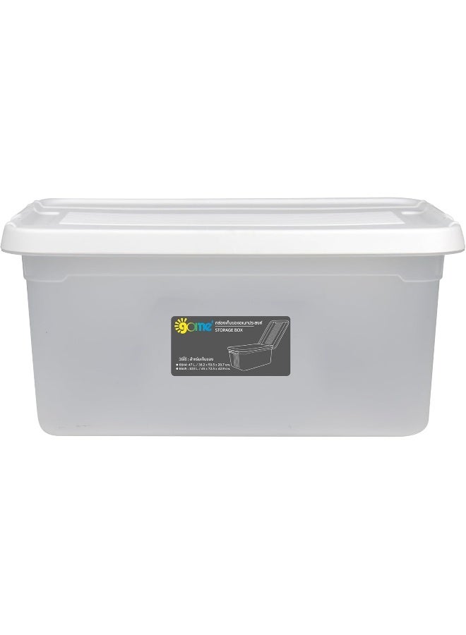 Orchid Superlock Multipurpose Storage Box Capacity 47 Liters Plastic Storage Container With Lid Storage Organizer Box For Toys Storing Clothes Shoes Office Supplies Kitchen Organizer 6644  - Image 1