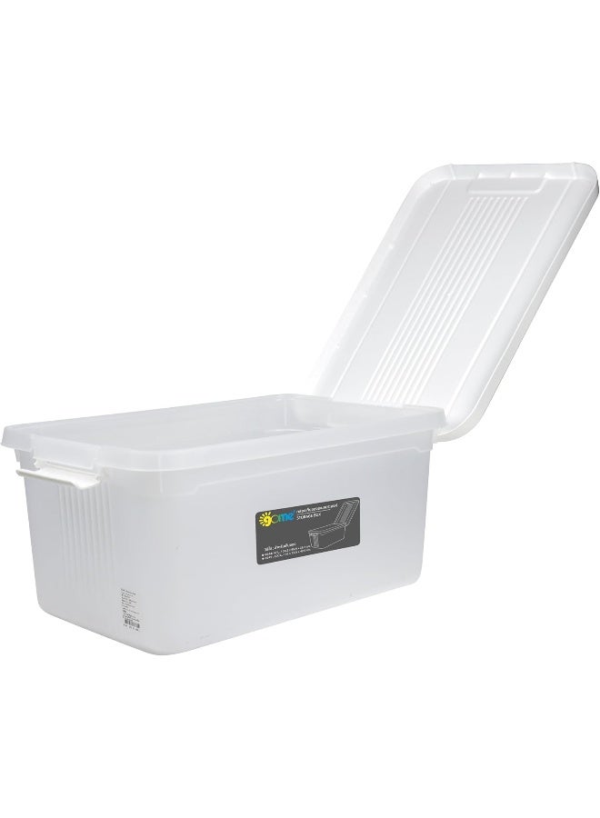 Orchid Superlock Multipurpose Storage Box Capacity 47 Liters Plastic Storage Container With Lid Storage Organizer Box For Toys Storing Clothes Shoes Office Supplies Kitchen Organizer 6644  - Image 3
