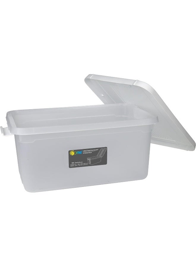 Orchid Superlock Multipurpose Storage Box Capacity 47 Liters Plastic Storage Container With Lid Storage Organizer Box For Toys Storing Clothes Shoes Office Supplies Kitchen Organizer 6644  - Image 4