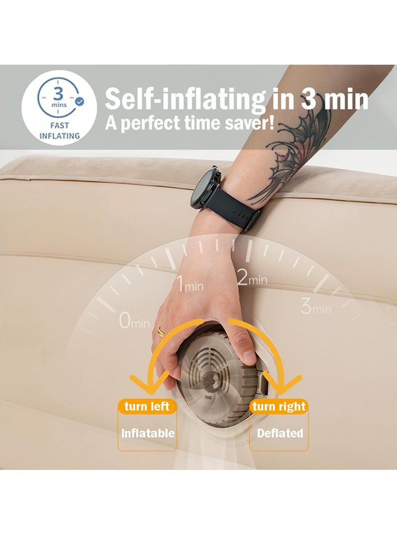 Generic - Inflatable Couch Air Sofa with Electric Air Pump Flocking Two-Seater Lounge Chair Blow Up Double Couches Sofa - Great for Indoor and Outdoor Balcony Backyard Camping Picnic RV - Image 1