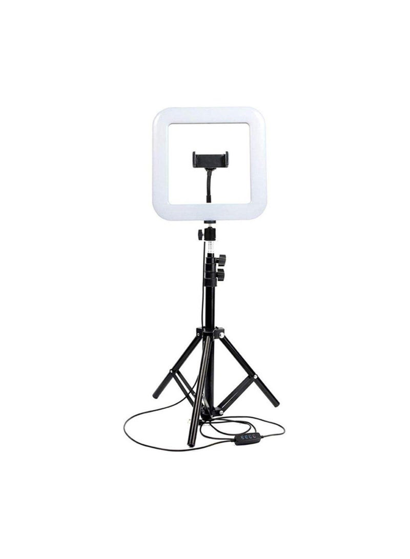 Square Selfie Ring Light LED 36W with Adjustable Light Stand – 5500K Natural White Lighting for Perfect Photos & Videos 