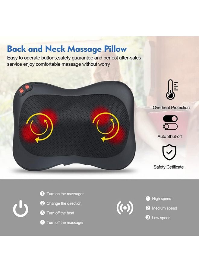 Arabest Back Massager, Shiatsu Neck Massager with Heat, Electric Kneading Massage Pillow for Back, Neck,Shoulders, Legs, Foot,Body Muscle Pain Relief, Use at Home, Car, Office, Gifts for Men, Women  - Image 3