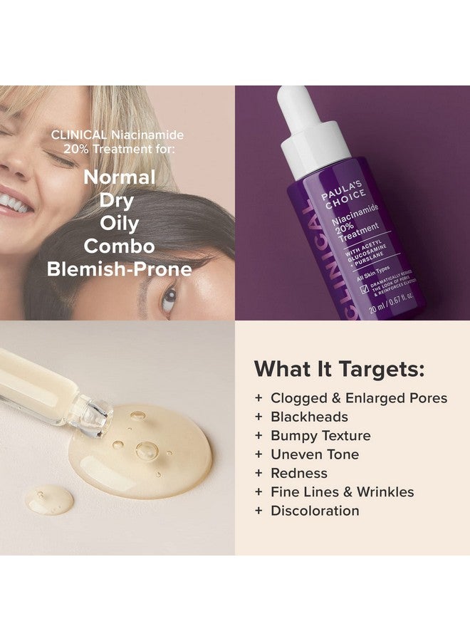 PAULA'S CHOICE Clinical 20% Niacinamide Vitamin B3 Concentrated Serum, Anti-Aging Treatment For Discoloration And Minimizing Large Pores, Fragrance-Free & Paraben-Free, 0.67 Ounce Dropper Bottle - Image 4