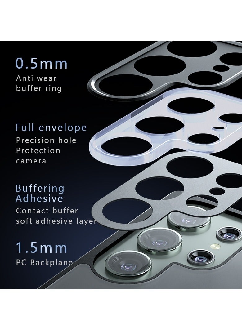 Case Cover Shockproof Hard PC Back Soft TPU Frame Matte Black Magnetic Wireless Charging Slim Protective Cover Compatible with  Samsung Galaxy S23 Ultra ( Black) - Image 2