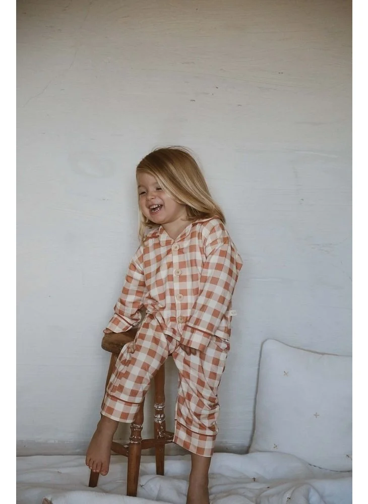 اوهلالا كوالا Plaid Baby Child Pajama Set