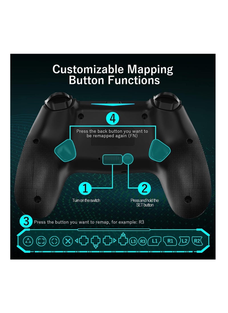 Game controller, wireless controller with dual vibration/6-axis sensitive joystick/audio/touchpad, Bluetooth Playstation 4 controller compatible with PS3/PS4/Slim/PC/Android/iOS - pzsku/Z6A980249551231E4ECF8Z/45/_/1717340651/e8d988dd-cbb4-4943-b67d-456a220c489b