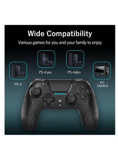 Game controller, wireless controller with dual vibration/6-axis sensitive joystick/audio/touchpad, Bluetooth Playstation 4 controller compatible with PS3/PS4/Slim/PC/Android/iOS - pzsku/Z6A980249551231E4ECF8Z/45/_/1717340652/46b7d294-8d90-417f-ba08-4c9e9bf88e8e