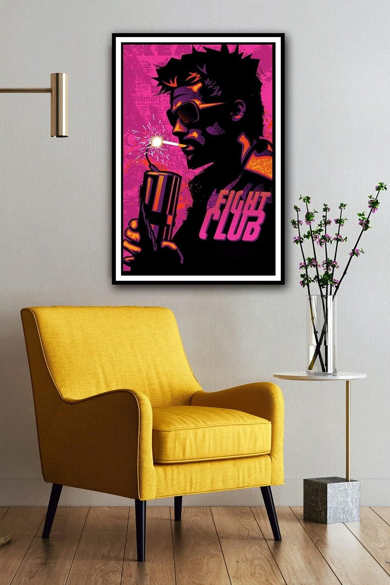 Ukeclvd Fight Club Movie Poster Family Decorative Painting Wall Art Canvas Posters Gifts 12x18 inch No Frame - Image 4