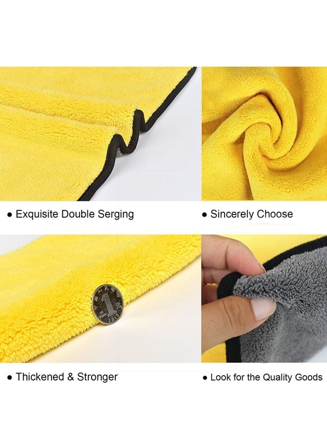 3pcs Superfiber Car Dry Towel, Double-Sided Super Thick Plush Superfiber Towel - Image 3