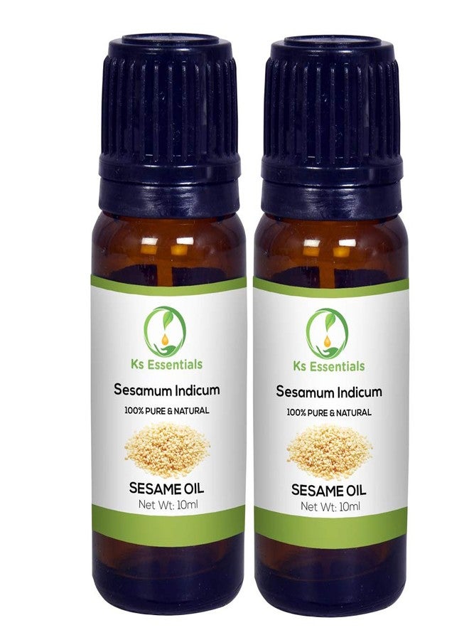 Ks Essentials 100% Pure Sesame Oil (Sesamum indicum) Natural Therapeutic Grade (10ml) Each - Image 1