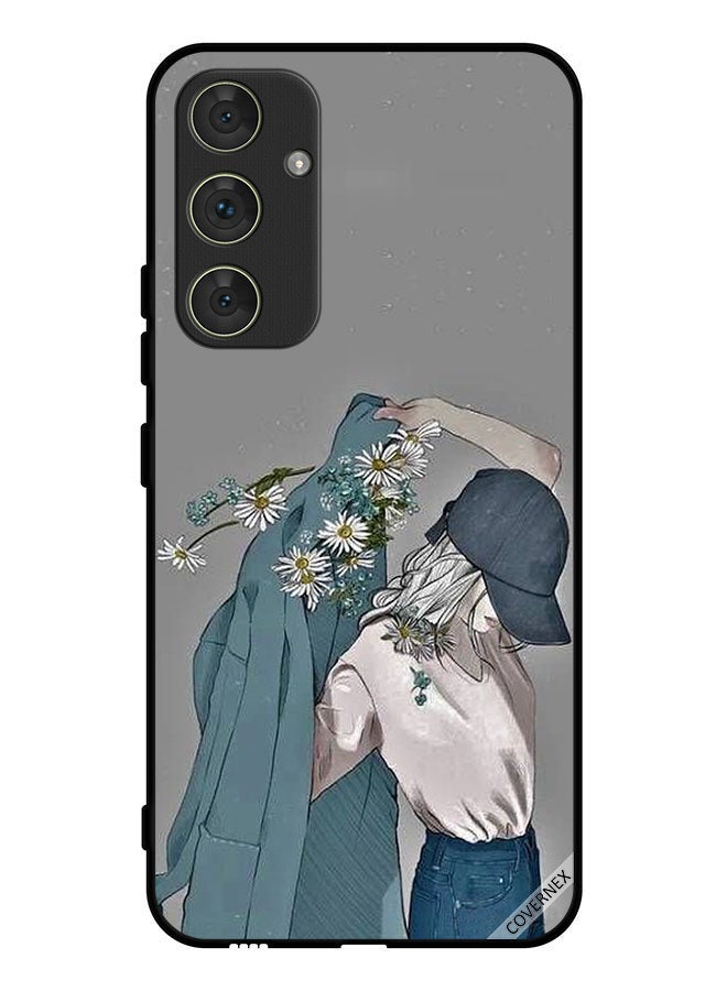 Covernex Protective Case Cover For Samsung Galaxy A34 Cap Girl Wearing Coat Art - Image 1
