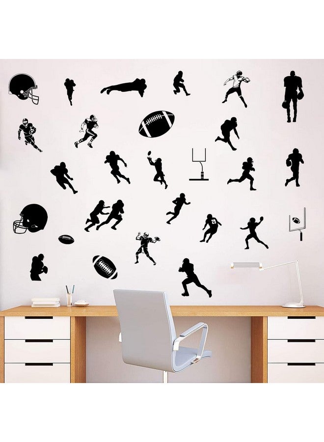 WOYINIS Set of Football Player Wall Decals Football Wall Stickers Peel & Stick Rugby Wall Decal Sport Wall Stickers for Kids Boys Teens Bedroom Playroom Classroom Decor - Image 2