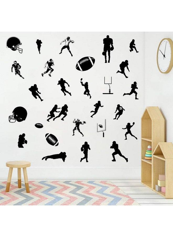 WOYINIS Set of Football Player Wall Decals Football Wall Stickers Peel & Stick Rugby Wall Decal Sport Wall Stickers for Kids Boys Teens Bedroom Playroom Classroom Decor - Image 5