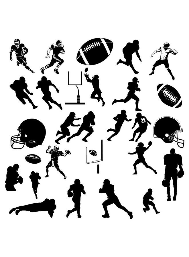 WOYINIS Set of Football Player Wall Decals Football Wall Stickers Peel & Stick Rugby Wall Decal Sport Wall Stickers for Kids Boys Teens Bedroom Playroom Classroom Decor - Image 3