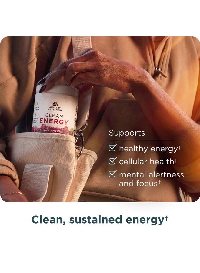 Ancient Nutrition Clean Energy Powder, Strawberry Kiwi, Supports Healthy Energy and Cognitive Health, Promotes Mental Alertness and Focus, 30 Servings - Image 5