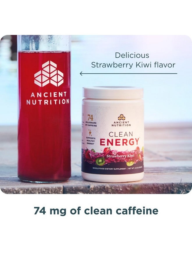 Ancient Nutrition Clean Energy Powder, Strawberry Kiwi, Supports Healthy Energy and Cognitive Health, Promotes Mental Alertness and Focus, 30 Servings - Image 3