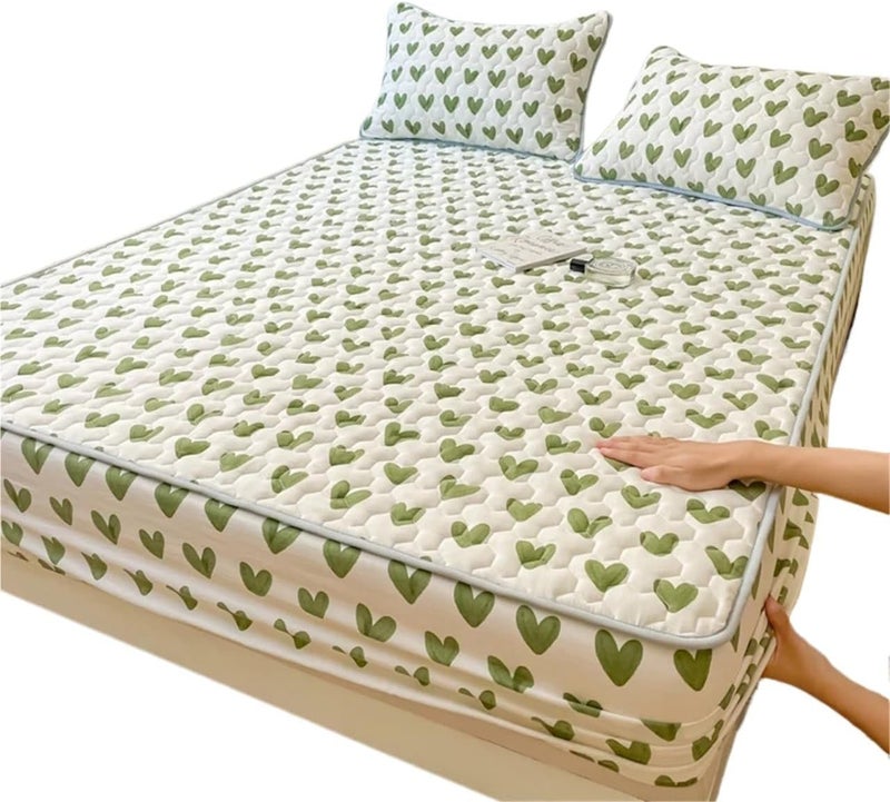 Cross part assemble fit Quilted Mattress Cover Print Bed Thickened Fitted Sheet Home Elastic No Pillowcase for Home, Bedroom(Single 90x200cm) Various color options Different assemble options Light precision processed material Newly stocked local goods Global simple assemble options Market diverse application fit Spec upgraded improved quality Trusted all-purpose quality Standard fit Global trendy simple build Global production standard crafted Repeated detach compatible build All condition resistant crafted quality N/S/C nationwide deliver Set product combo compatible Light durable upgraded substance Diverse purchase options No overseas transit wait Year round in stock Multi-source stock guarantee Globally trusted affordable quality Easy daily handling design Flat working surface Condition adaptive build - Image 1
