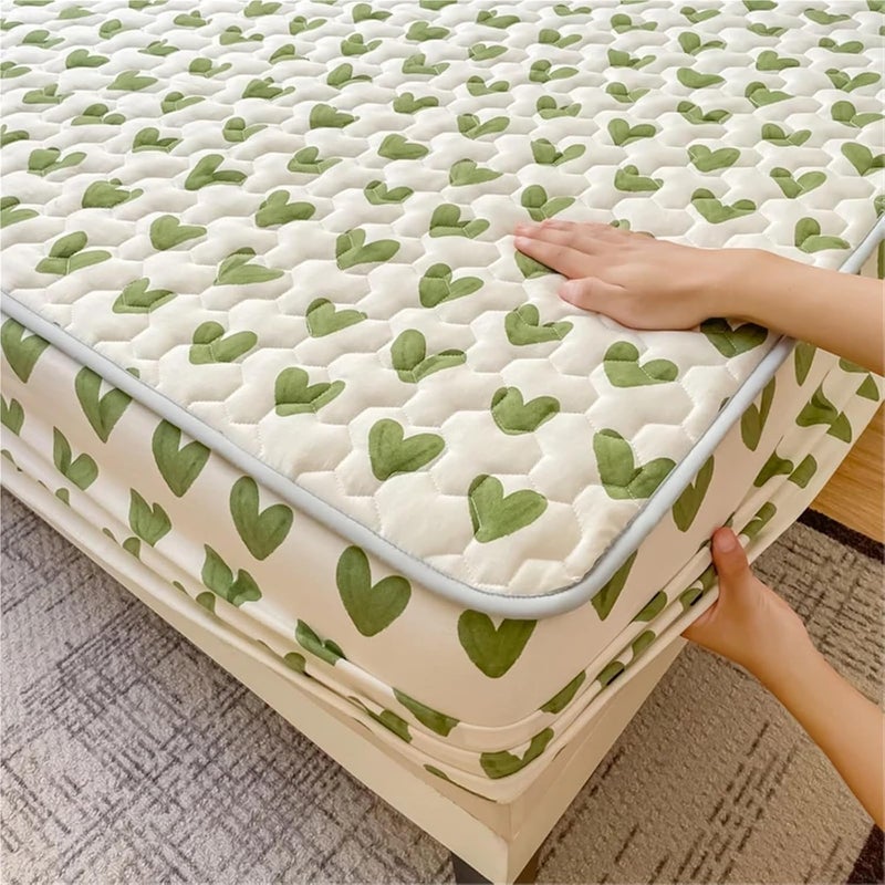 Cross part assemble fit Quilted Mattress Cover Print Bed Thickened Fitted Sheet Home Elastic No Pillowcase for Home, Bedroom(Single 90x200cm) Various color options Different assemble options Light precision processed material Newly stocked local goods Global simple assemble options Market diverse application fit Spec upgraded improved quality Trusted all-purpose quality Standard fit Global trendy simple build Global production standard crafted Repeated detach compatible build All condition resistant crafted quality N/S/C nationwide deliver Set product combo compatible Light durable upgraded substance Diverse purchase options No overseas transit wait Year round in stock Multi-source stock guarantee Globally trusted affordable quality Easy daily handling design Flat working surface Condition adaptive build - Image 2