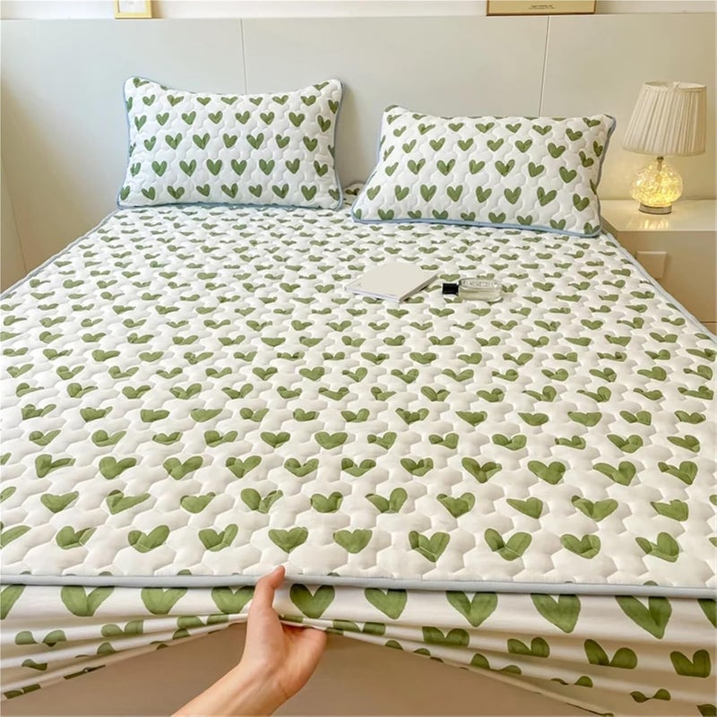 Cross part assemble fit Quilted Mattress Cover Print Bed Thickened Fitted Sheet Home Elastic No Pillowcase for Home, Bedroom(Single 90x200cm) Various color options Different assemble options Light precision processed material Newly stocked local goods Global simple assemble options Market diverse application fit Spec upgraded improved quality Trusted all-purpose quality Standard fit Global trendy simple build Global production standard crafted Repeated detach compatible build All condition resistant crafted quality N/S/C nationwide deliver Set product combo compatible Light durable upgraded substance Diverse purchase options No overseas transit wait Year round in stock Multi-source stock guarantee Globally trusted affordable quality Easy daily handling design Flat working surface Condition adaptive build - Image 3