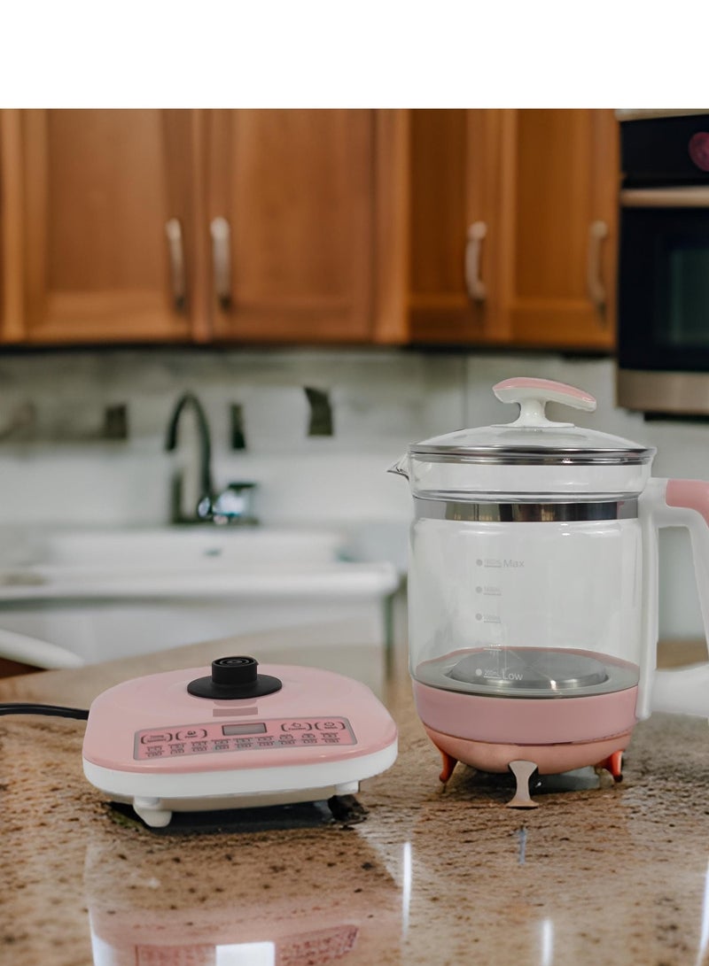 HTH Electric Kettle,Electric Tea Kettle Glass Boiler Hot Water Tea Heater with Temperature Control LCD Display,Easy to Clean - Image 2