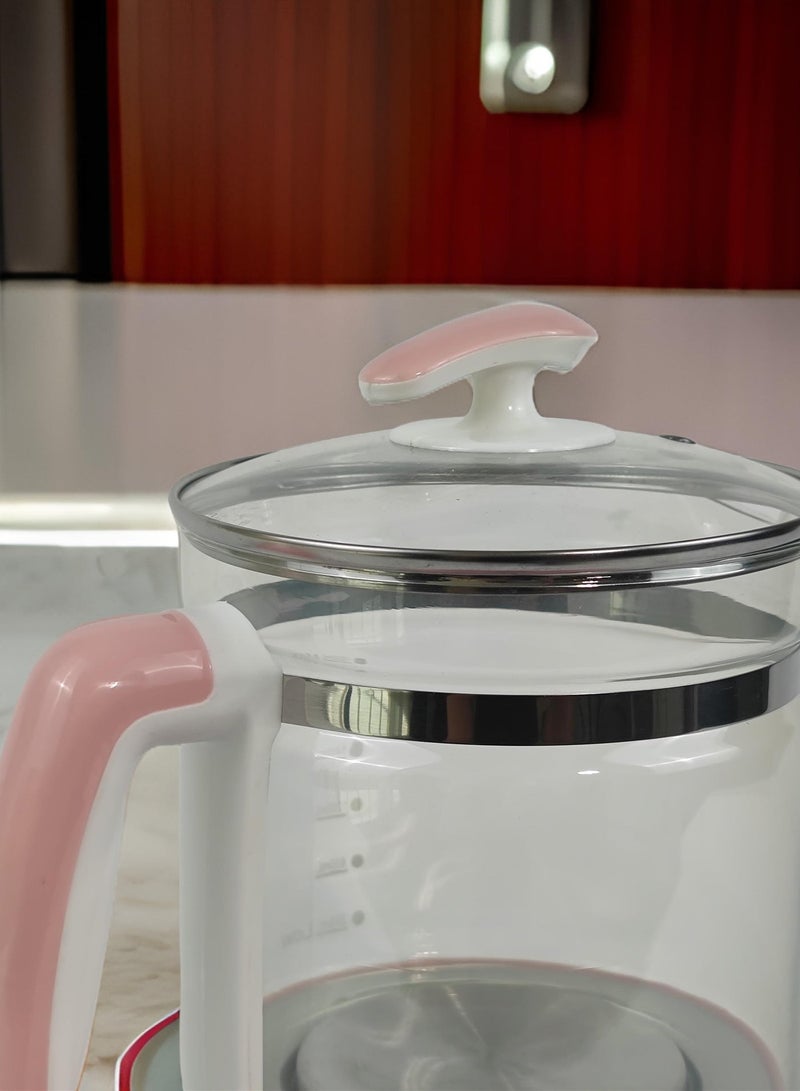 HTH Electric Kettle,Electric Tea Kettle Glass Boiler Hot Water Tea Heater with Temperature Control LCD Display,Easy to Clean - Image 3