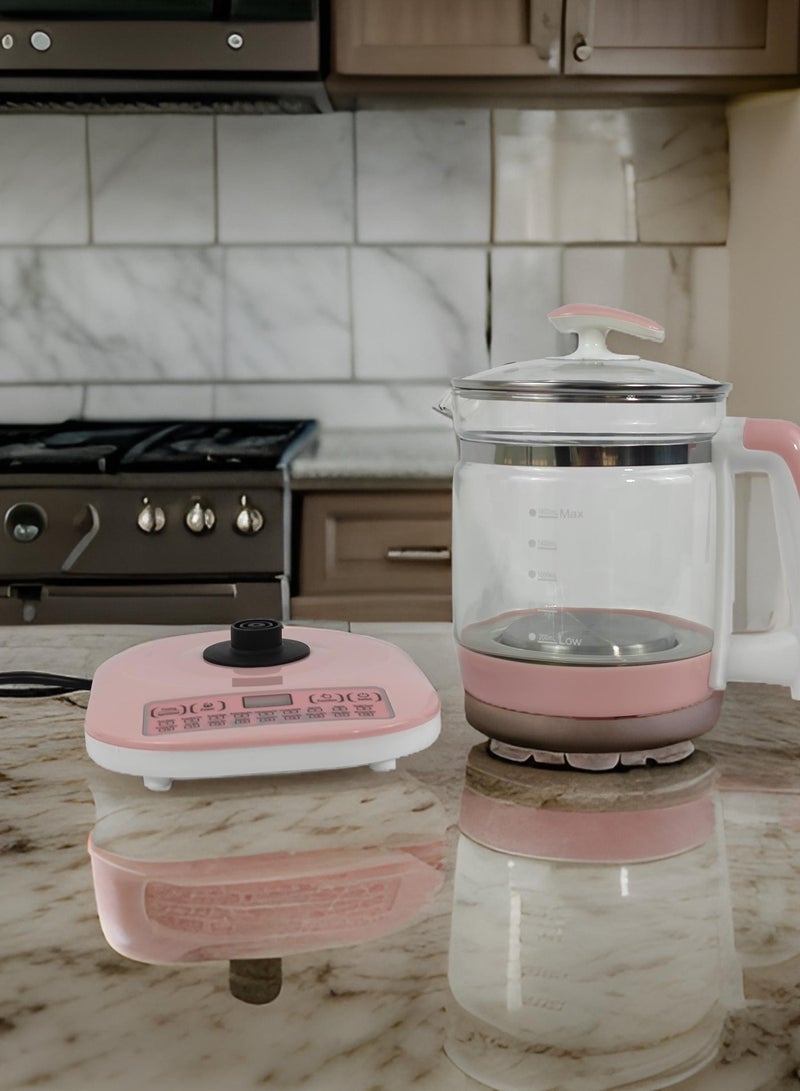HTH Electric Kettle,Electric Tea Kettle Glass Boiler Hot Water Tea Heater with Temperature Control LCD Display,Easy to Clean - Image 4