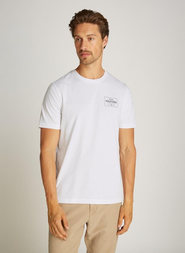TOMMY HILFIGER Logo Print Short Sleeve Crew  Neck T-Shirt  - Image 1
