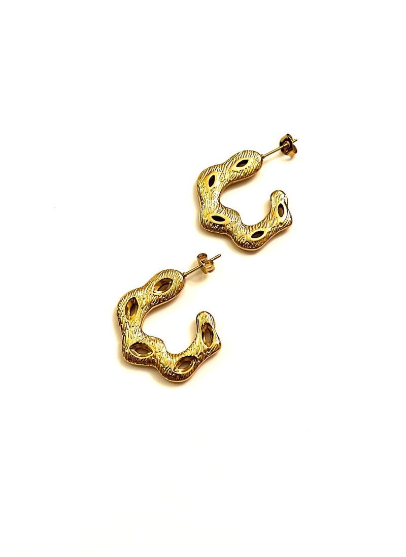 Trio Earrings Vintage Hoops  - Image 2